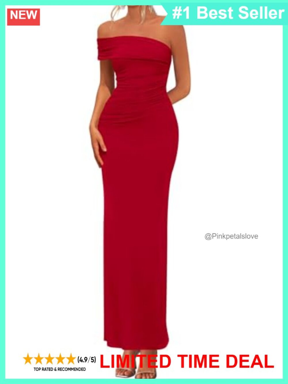 Semi Formal One Shoulder Maxi Dress Ruched Bodycon Sleek Party
